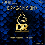 DR Strings Dragon Skin+ Coated 80/20 Light 12-54 Strune za akustično kitaro