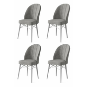 HANAH HOME Set 4 stolice Ritim Grey White