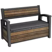 Keter Deco vrtna klupa, boja: walnut