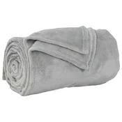 Vidaxl Odeja Siva 130 x 150 cm Flis