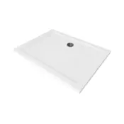 Mexen Flat pravokotni pladenj slim 100 x 90 cm, bel, črn sifon - 40109010B