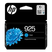 HP 925 (4K0V6PE), originalna kartuša, azurna, 400 strani, Za tiskalnik: HP OFFICEJET PRO 8123