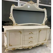 Casa Padrino luxury baroque sideboard 220 cm with mirror cream/gold
