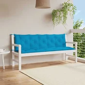 Jastuk za vrtnu klupu svjetloplavi 180x(50+50)x7 cm od tkanine