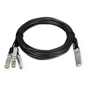 PLANET 100G QSFP28 to 4 25G SFP28 omrežni kabel Črna, Kovinska 3 m
