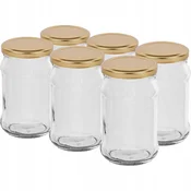 shumee Stekleni kozarec za konzerve z navojnim pokrovom 315ml 6 kos