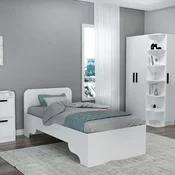 Hanah Home Ram za krevet Luses, 94.4x193.6x80 cm, Beli