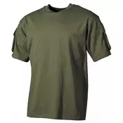 MFH US olivno zelena majica z velcro žepi na rokavih, 170 g/m2