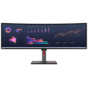 49 Lenovo P49w-30 ThinkVision IPS, 5120x1440 6ms, DP, 2x HDMI USB Type-C Thund, Zvucnici, Zakrivljeni Crni