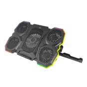 Esperanza LED RGB LCD LCD Obloga za hladenje za laptop 5x ventilator 2x USB breva