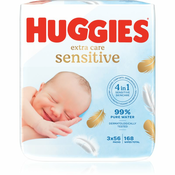 Huggies Extra Care Triplo vlažni robčki za otroke 3x56 kos