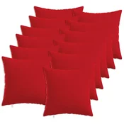 Vidaxl Prevleka za blazino 12 kos HEERLEN Rdeča 40 x 40 cm Blago