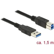 USB 3.0 kabel 1,5 m AM-BM črn