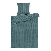 Zelena/modra enojna podaljšana posteljnina iz krepa 150x210 cm Bak&Bolge – JUNA