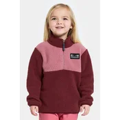 Pulover Didriksons GOSIG KIDS HALFZIP bordo barva, 505536