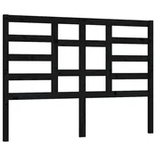 Vidaxl Posteljno vzglavje črno 146x4x104 cm trdna borovina