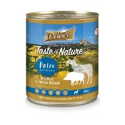 PRINCE Dog PREMIUM konzerva - KONJ, DIVJI PRAŠIČ, PAPRIKA, BRUSNICA 800g