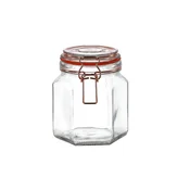 Šestrobna posoda z mehanskim zapiralom 900ml 81172