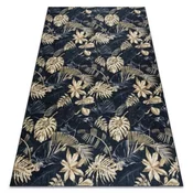 eoshop ANDRE pralna preproga 1311 Monstera leaves anti-slip - črna/zlata ( - Velikost: 160x220 cm)