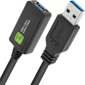 Techly USB kabel ICUR3050G USB 3.2 Gen 1 (3.1 Gen 1) 5 m USB A črne barve