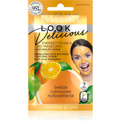 Eveline Cosmetics Look Delicious Orange & Lime maska za hidrataciju i posvjetljivanje s piling ucinkom 10 ml