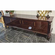 Casa Padrino luxury baroque TV cabinet dark brown 220 cm - Baroque style living room furniture