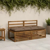 vidaXL Blazina za klop VIANEN 100% poliester Taupe 150 x 60 x 12 cm