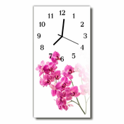 tulup.si Steklena navpična ura Barva orhideje cvetje 30x60 cm