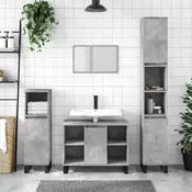 Vidaxl vidaXL Kopalniška omarica betonsko siva 80x33x60 cm