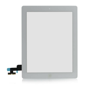 LCD zaslon i Home gumb s brtvilom za iPad 2 - bijela - AA kvaliteta