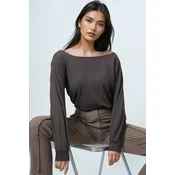 Trend Alacati Stili Ženska bluza Alc-X14393, Braon