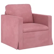 Vidaxl Kavč Roza 78 x 78 x 80 cm Žamet