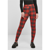 Womens Soft AOP Leggings in Red Cut