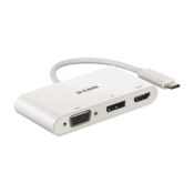 Docking station D-LINK DUB-V310, USB-C na 1x DP, 1x VGA, 1x HDMI, za notebook