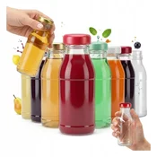 shumee 10x steklenica za sok JUICE 125ml stekleničke za sok, sirup s pokrovčkom
