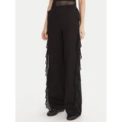 TWINSET Hlače iz tkanine 252LI2NCC Črna Regular Fit