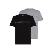Tommy Jeans Majica pegasto siva/rdeča/črna/bela