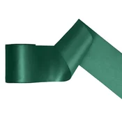 Dekorativni saten trak BOTTLE GREEN, zelen, 10 cm x 25 m