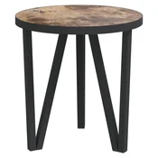 Vidaxl Čajna mizica črna in rumena O35 cm MDF