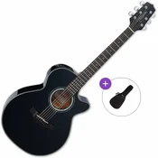 Takamine GF30CE-BLK Basic SET Black Elektro-akusticna jumbo