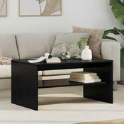 vidaXL Klubska miza Črna Orehovina 80 x 50 x 40 cm Konstruiran les