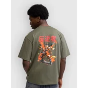 Redefined Rebel CCAnime Fight Oversized Fit moška majica thyme
