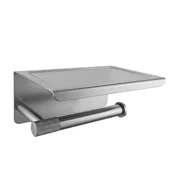 Držalo za toaletni papir s polico 6613 Modern Nickel Brush