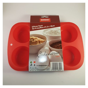 BANQUET Silikonski pekač za mafine CULINARIA Rdeča 27,5 x 18 cm