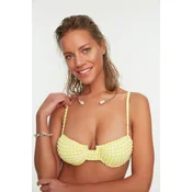 Trendyol Bikini zgornji del rumena/bela