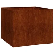 Vidaxl Planter Rusty 100x100x80 cm Vremensko odporno jeklo