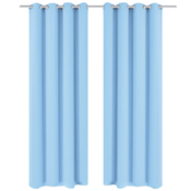 vidaXL Zatemnitvene zavese 2 kosa z obročki 135x175 cm turkizne barve