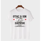 MAFIMI Muška majica Otac i sin najbolji prijatelji zauvek, Bela