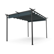 Blumfeldt Pantheon Robust pergola 3 x 4 m celik otporan na vremenske uvjete premazan zaštitnim lakiranjem s bocnim roletama