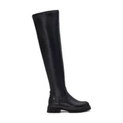 Xti za ženske. 14439201-NEGRO Škornji 144392 črni (40), Črna, Ravna stran, 1 do 3 cm, Zip, Priložnostno